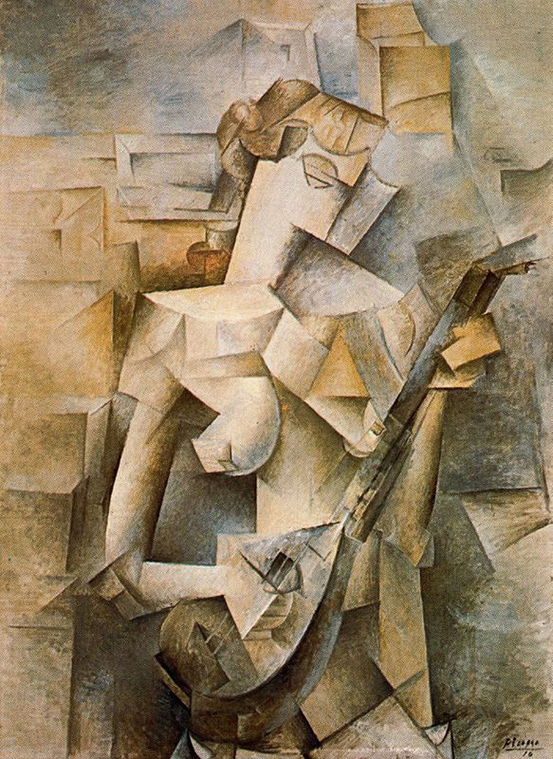 Picasso Girl with mandolin. Fanny Tellier 1910